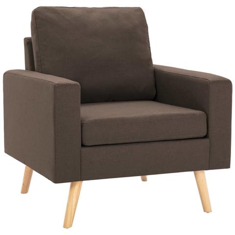 Lusso Casadino -  Poltrona Marrone In Tessuto - Foto 1