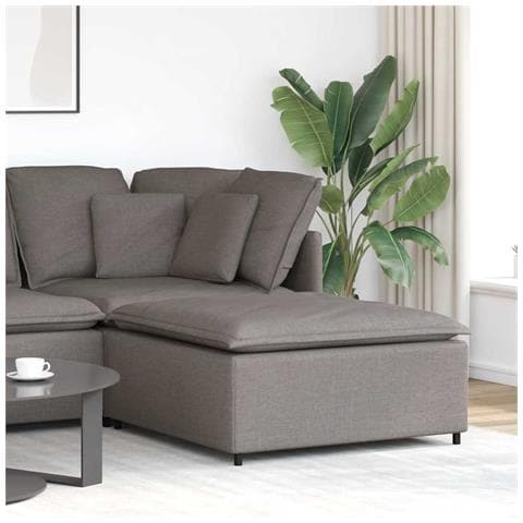 Modulo Poggiapiedi Divano Modulare Tortora 100x100x48 cm - Foto 2