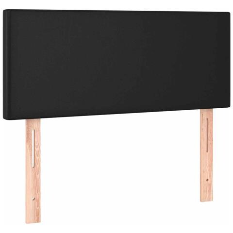 Letto a Molle con Materasso e LED Nero 120x190 cm in Similpelle - Foto 9