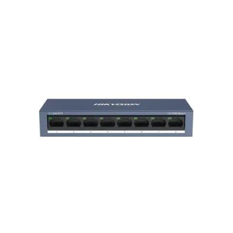 Pro Series DS-3E0108-O switch di rete Non gestito Fast Ethernet (10/100) Grigio - Foto 1