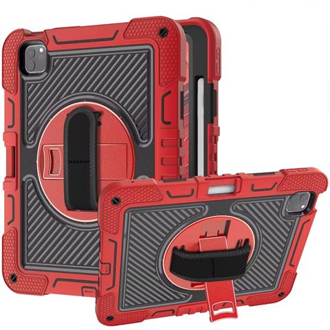 Custodia Per Ipad Pro 3/2/1 11"" Con Supporto E Tracolla Rossa - Foto 1