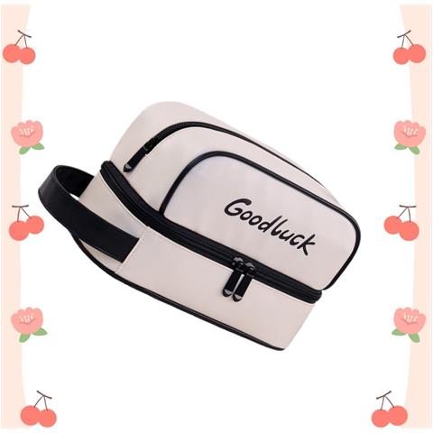Beauty Case A Doppio Strato Grande Capacità Con Manico E Design Classico Patchwork White - Foto 2