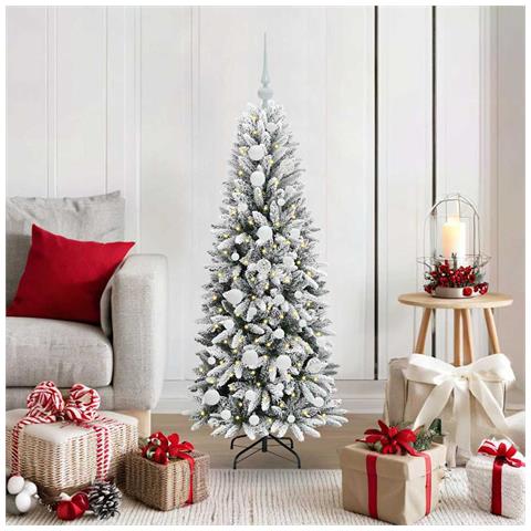 Albero di Natale artificiale con 150 LED Bianco 120 cm - Foto 2
