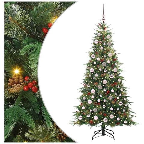 Albero di Natale Artificiale con Rami Pieghevoli Verde 180 cm - Foto 1