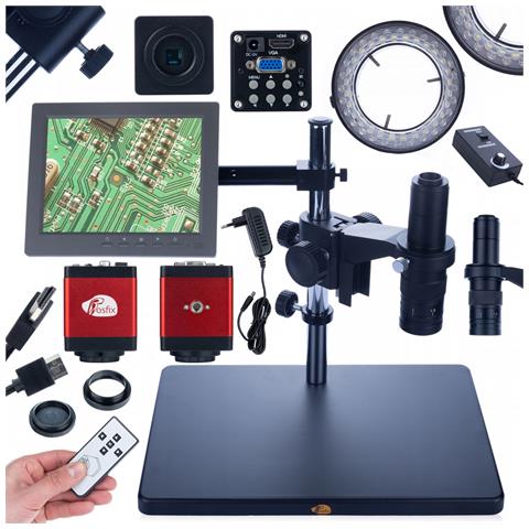 Mikroscopio Digitale Earth Pro Mcep-0.5x Set - Zoom 7-45x, Oculare 360°, Led 56x, Camera Hdmi-usb | Uso Professionale In Elettronica E Biologia - Foto 1