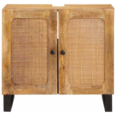 Armadio per Lavabo da Bagno con porta Marrone 62 x 33 x 58 cm - Foto 1