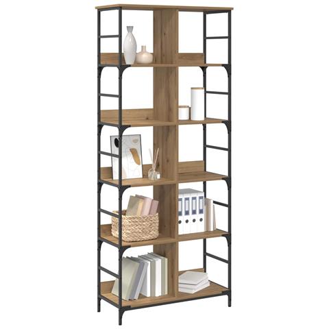 Libreria Rovere artigianale 78,5 x 33 x 188,5 cm metallo PB - Foto 2