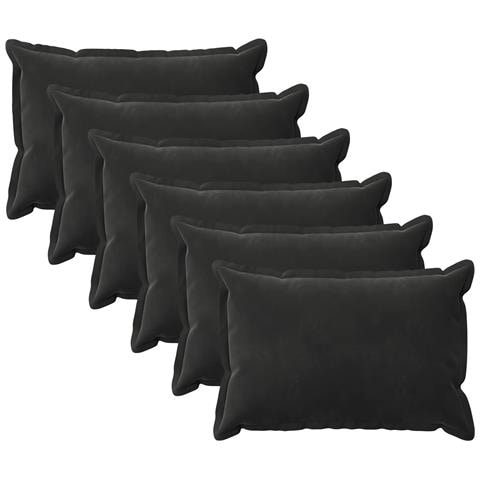Cuscino con cuscino HOUTEN 6 pz Nero Velluto - Foto 1