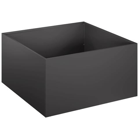 Vaso da giardino Nero 60 x 60 x 30 cm Acciaio laminato a freddo - Foto 1