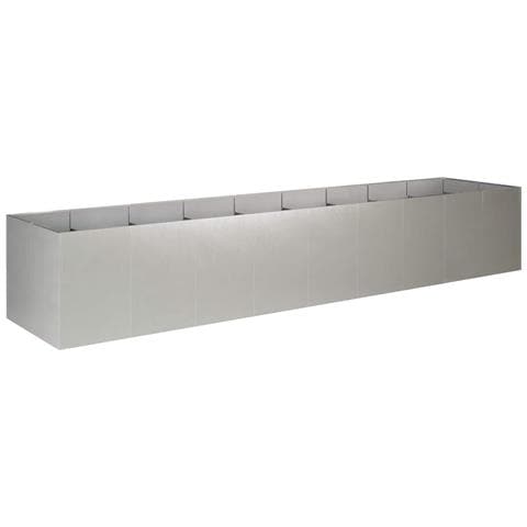 Vaso da giardino Argento 360 x 80 x 60 cm Acciaio Inox - Foto 1