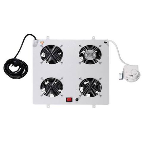 Kit 4 Ventole Con Termostato Colore Grigio Chiaro Per Armadi Linea Professionale - Foto 1