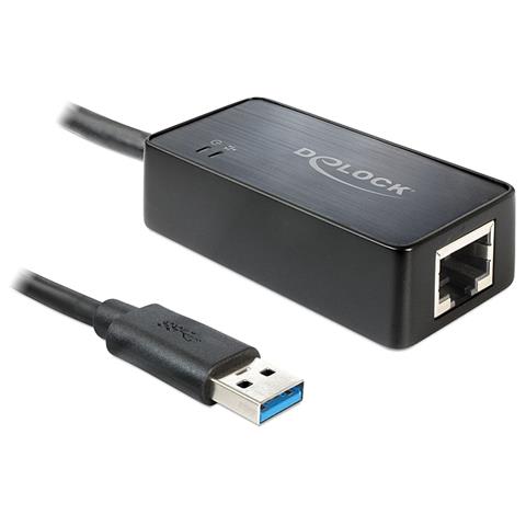 62121, USB3.0-A, RJ45, Maschio / femmina, Nero, Windows XP / XP-64 / Vista / Vista-64/7/7-64, Mac Lion 10.7, 10, 100, 1000 Mbit / s - Foto 1