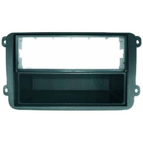Mascherina con foro ISO/Doppio Iso/Doppio DIN colore antracite VW/Seat