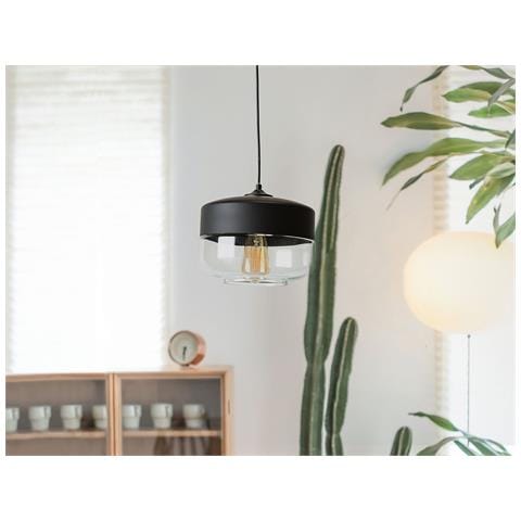 Lampada Da Soffitto Nera In Vetro E Metallo Nero - Murray - Foto 27