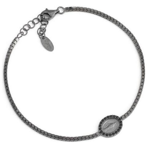 Bracciale In Argento 925 - Collezione Tennis - Colore Brunito - Misura Unica Bracciale Tennis Miracolosa - Foto 3