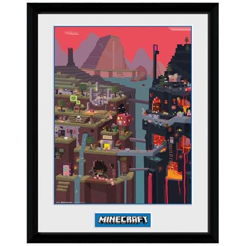 Minecraft - World (stampa In Cornice 30x40cm)  - Foto 1