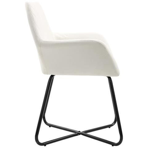 Sedie Da Pranzo 2 Pz Crema In Tessuto - Foto 2