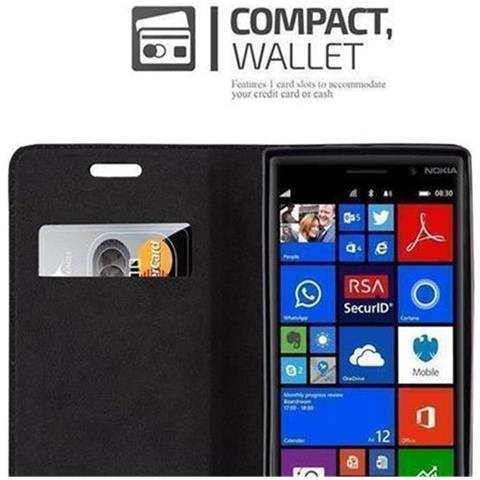 Custodia Compatibile Con Nokia Lumia 830 In Marrone Cappuccino - Coperchio Protettiva Con Chiusura Magnetica, Funzione Stand E Tasca Per Le Carte - Foto 5