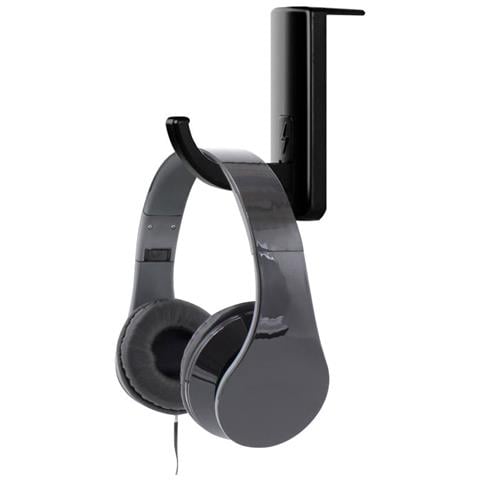 Porta Cuffie Adesivo Universale Per Monitor E Scrivania Nero - Foto 2