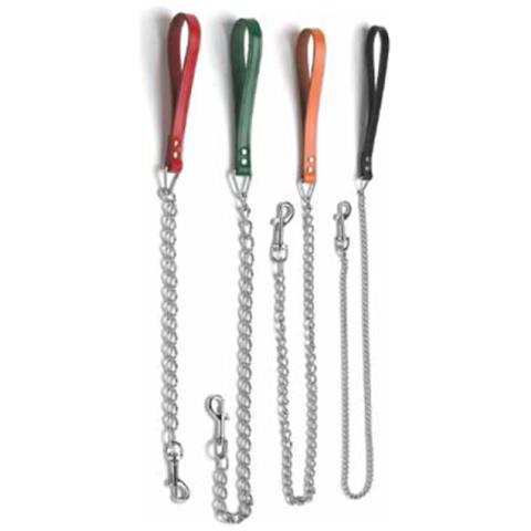 Guinzaglio Metal-pelle Ramal 80cm / 4mm-rosso - Foto 1