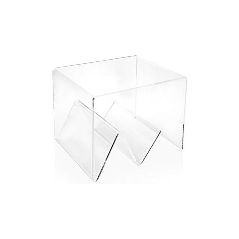 Tavolino Da Caff㨠Linea Zigozago In Plexiglass Pmma Trasparente 40x50x40 Cm - Portariviste Comodino Arredamento Casa Uf - Foto 1