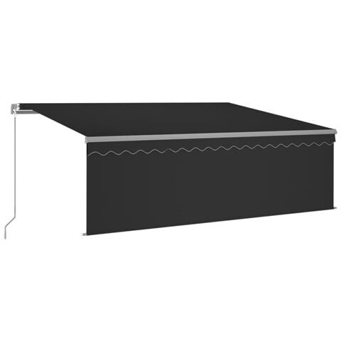 Tenda da Sole Retrattile Manuale con LED 4x3 m Antracite - Foto 1