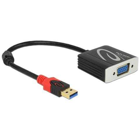 62738, VGA (D-Sub) , Maschio, Femmina, Oro, Nero, USB male - VGA female - Foto 5