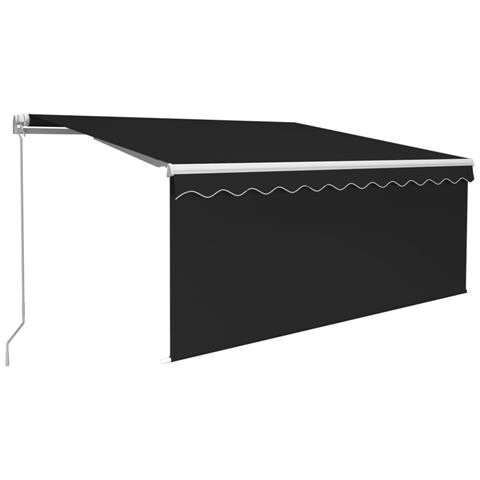 Tenda da Sole Retrattile Manuale con LED 3,5x2,5 m Antracite - Foto 1