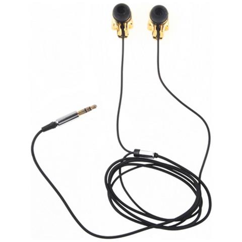 Auricolare Stereo In-ear Universale Per Ascolto Musica Teschio Gold - Foto 2
