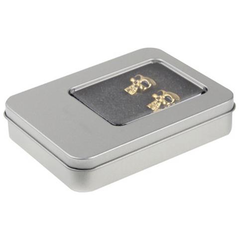 Auricolare Stereo In-ear Universale Per Ascolto Musica Teschio Gold - Foto 4