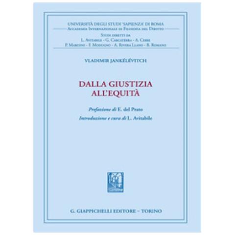 Vladimir Jankélévitch - Dalla giustizia all'equità - Foto 1