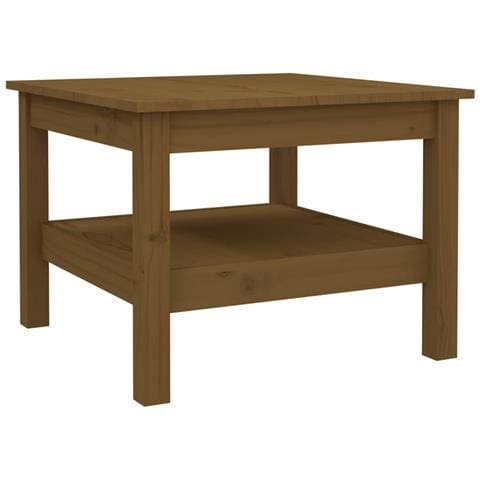 Tavolino Da Salotto Miele 55x55x40 Cm Legno Massello Di Pino - Foto 1