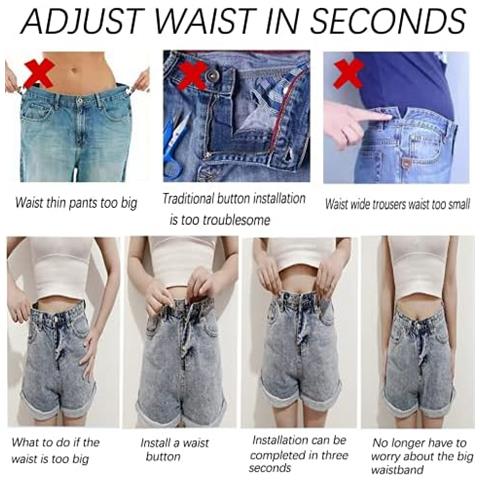 Bottoni Jeans Staccabili, Confezione Da 10 Silver Bottone Dalla Vestibilità Perfetta - Foto 8