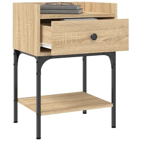 Comodino Rovere Sonoma 40,5x31x60 Cm In Legno Multistrato - Foto 9