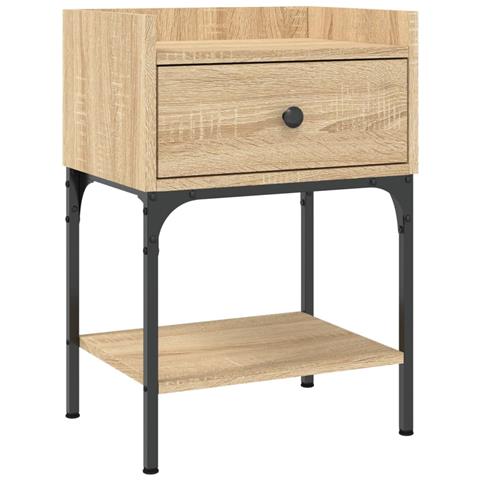 Comodino Rovere Sonoma 40,5x31x60 Cm In Legno Multistrato - Foto 1