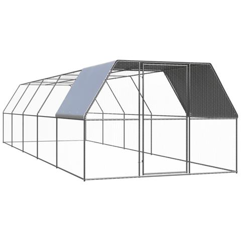 Pollaio Per Esterni 3x10x2 M In Acciaio Zincato - Foto 1