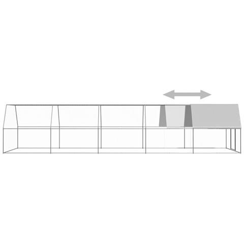 Pollaio Per Esterni 3x10x2 M In Acciaio Zincato - Foto 5