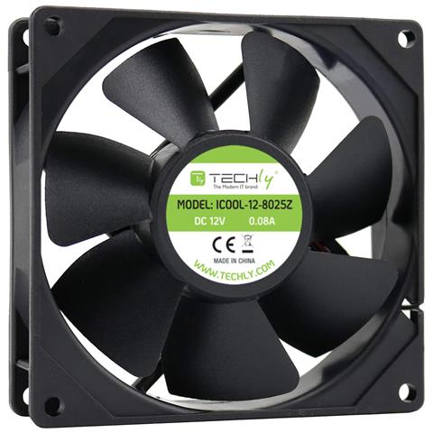 Dissipatore d'Aria per Pc ICOOL-12-8025Z con 2000 Giri /min Colore Nero - Foto 1