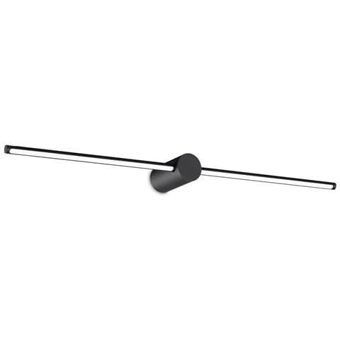 Applique Da Parete Contemporaneo Filo Alluminio Nero Led 13w 3000k Ip44 - Foto 1