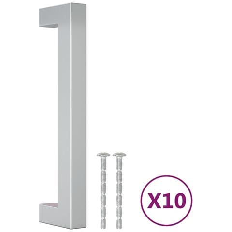 Maniglie per Mobili 10pz Argento 128mm in Acciaio Inox - Foto 2