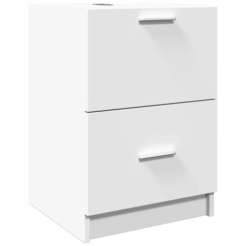 Mobile Lavabo Bianco 80x33x60 Cm In Truciolare - Foto 2