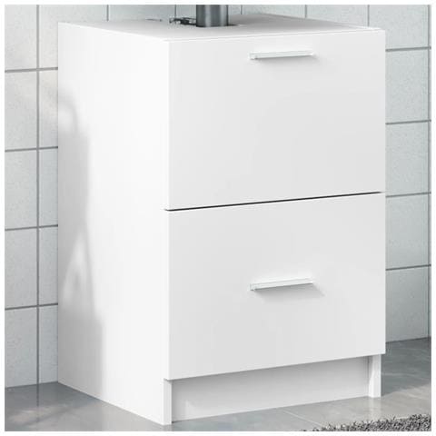 Mobile Lavabo Bianco 80x33x60 Cm In Truciolare - Foto 1