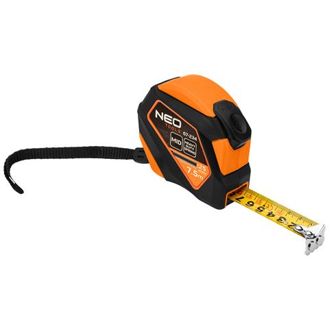 Nastro In Acciaio Laminato Da 7,5 M X 25 Mm, Blocco Automatico, Pulsante Di Arresto, Magnete - Foto 1