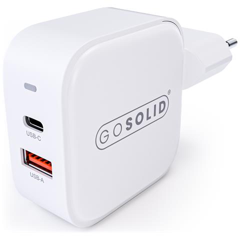 Caricabatterie Rapido Compatibile Con Gan2 45w (1x Usb Qc3.0, 1x Usb-c Pd3.0) - Foto 1