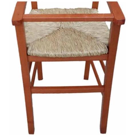 Sediolone In Legno Ciliegio Con Seduta In Paglia - Foto 2