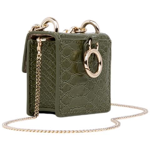 Mini Borsa Per Airpods Di Qualsiasi Generazione Modello Cleo Con Tracolla Regolabile, Verde - Foto 4