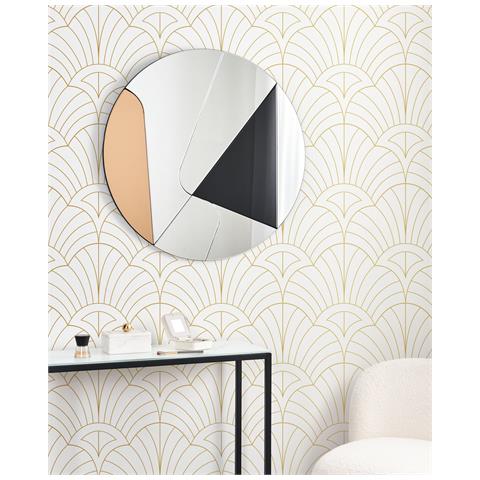 Specchio Trouville 80 Cm 80 Cm Nero /oro - Foto 1