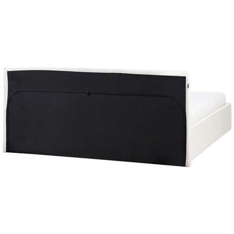 Letto Contenitore Bouclé Orbey 180 X 200 Cm Bianco Sporco - Foto 8