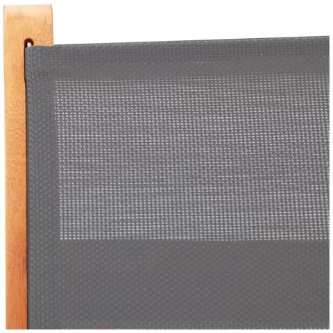 Lusso Casadino -  Sedie Da Giardino Pieghevoli 4 Pz Grigio Eucalipto E Textilene - Foto 8