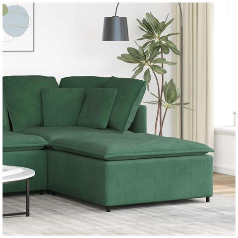 Modulo Poggiapiedi Divano Modulare Verde Giungla 100x100x48 cm - Foto 2